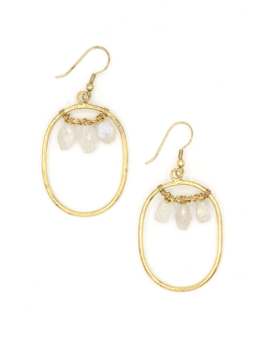 Blazen Moonstone Earrings