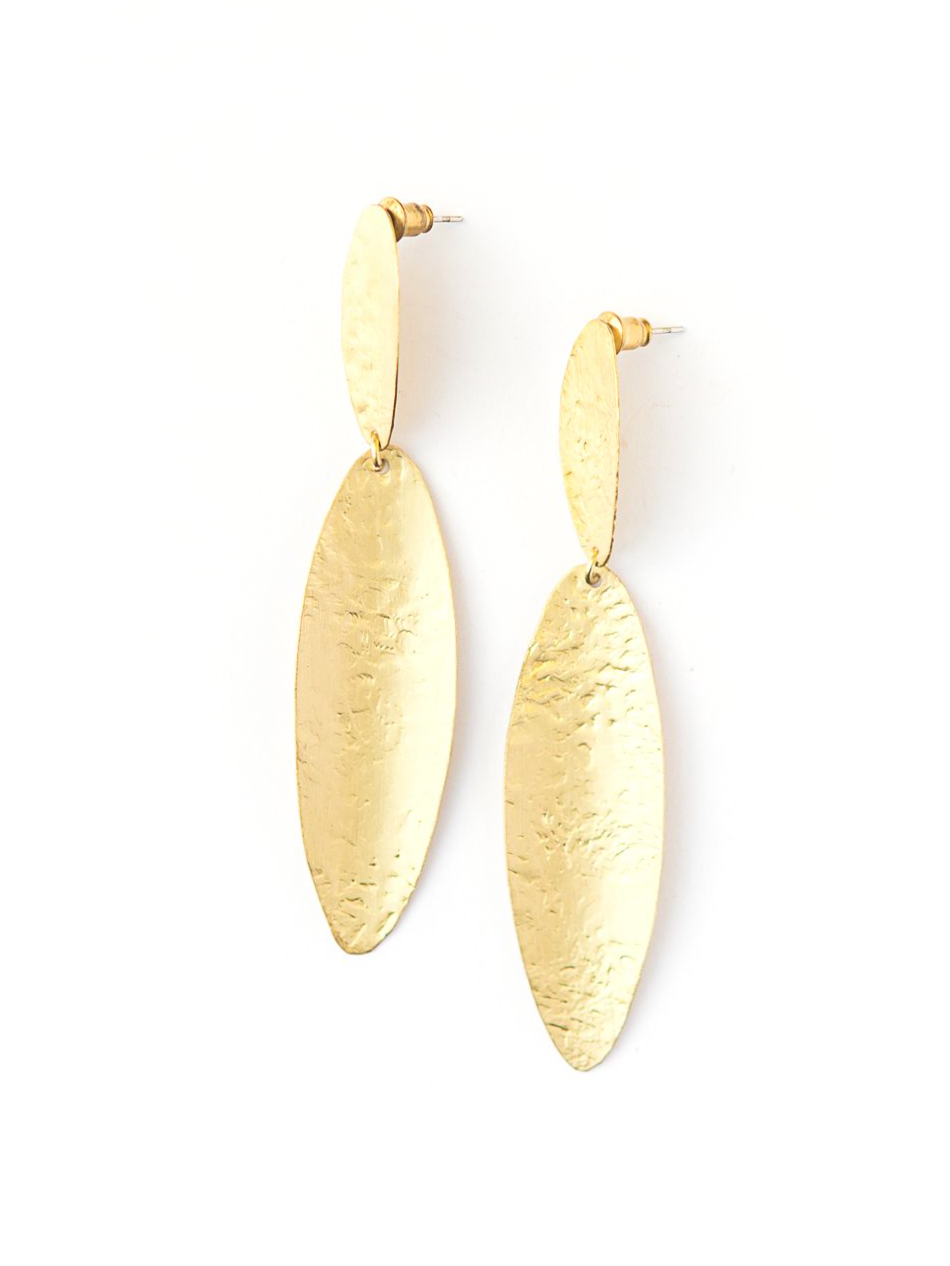 Oblong Pebble Earrings