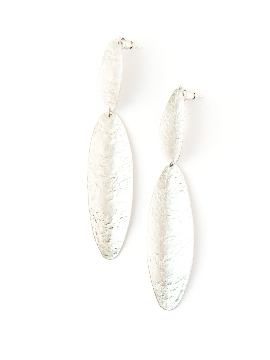 Oblong Pebble Earrings