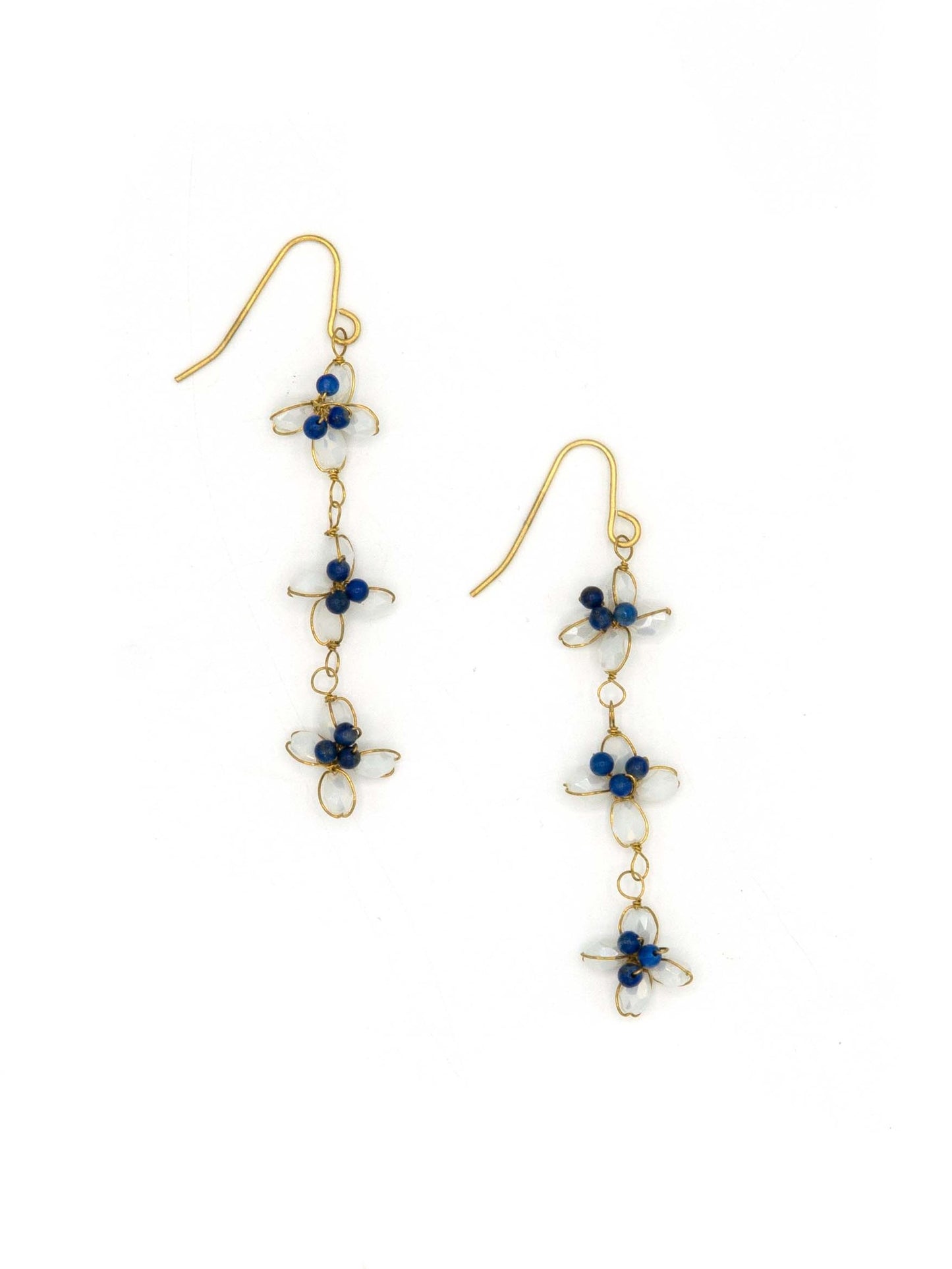 Stone Flower Earrings