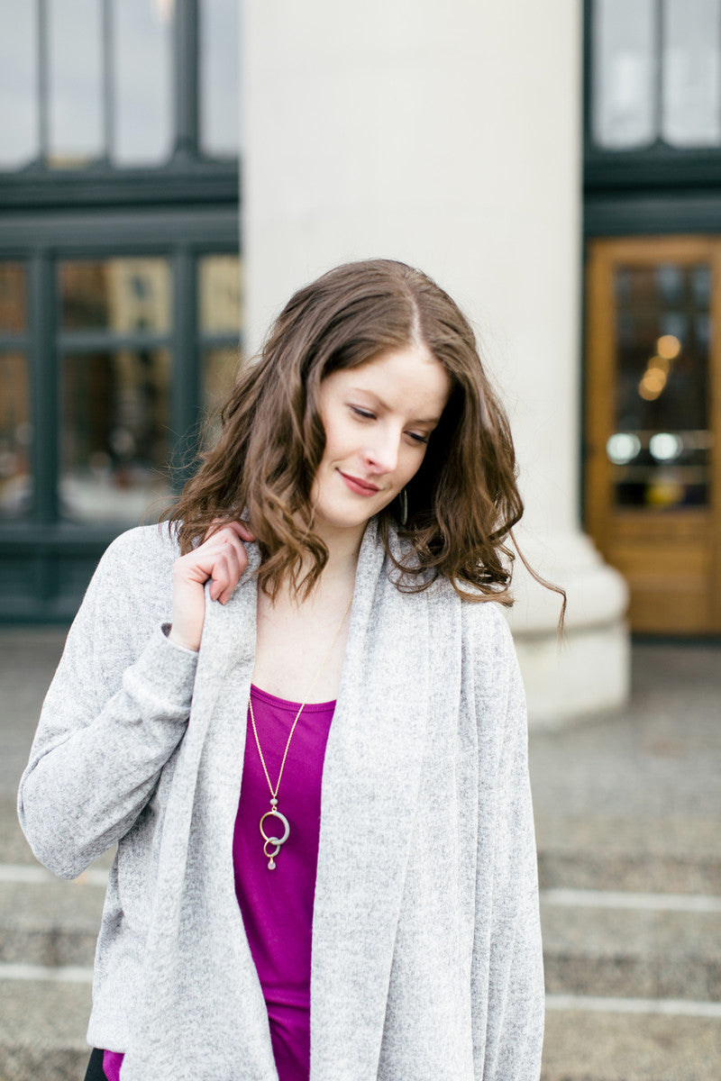 Long grey fair trade necklace | Fair Anita