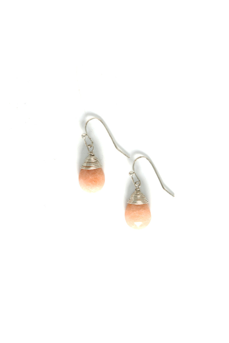 Pink Chalcedony Drop Earrings