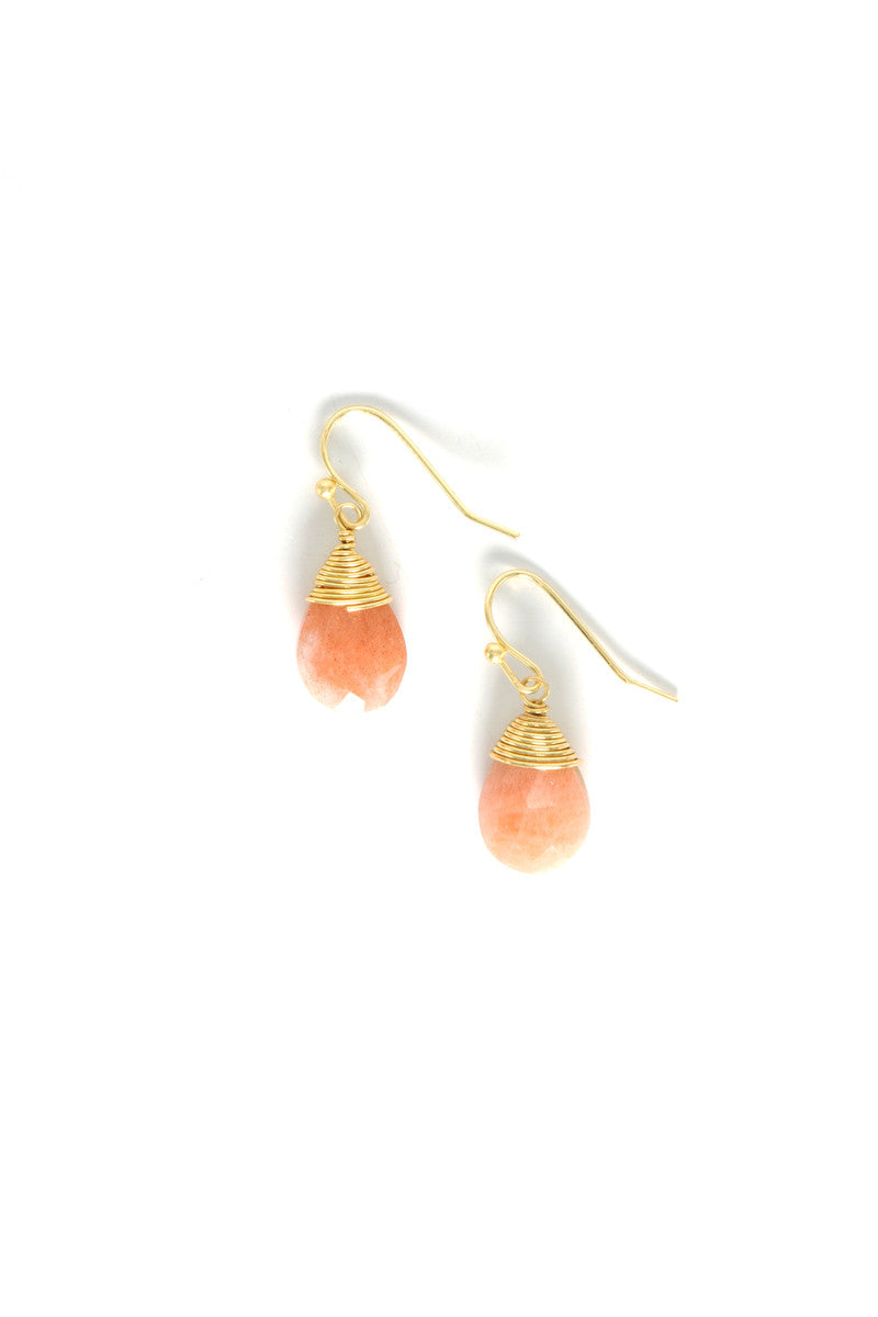 Pink Chalcedony Drop Earrings