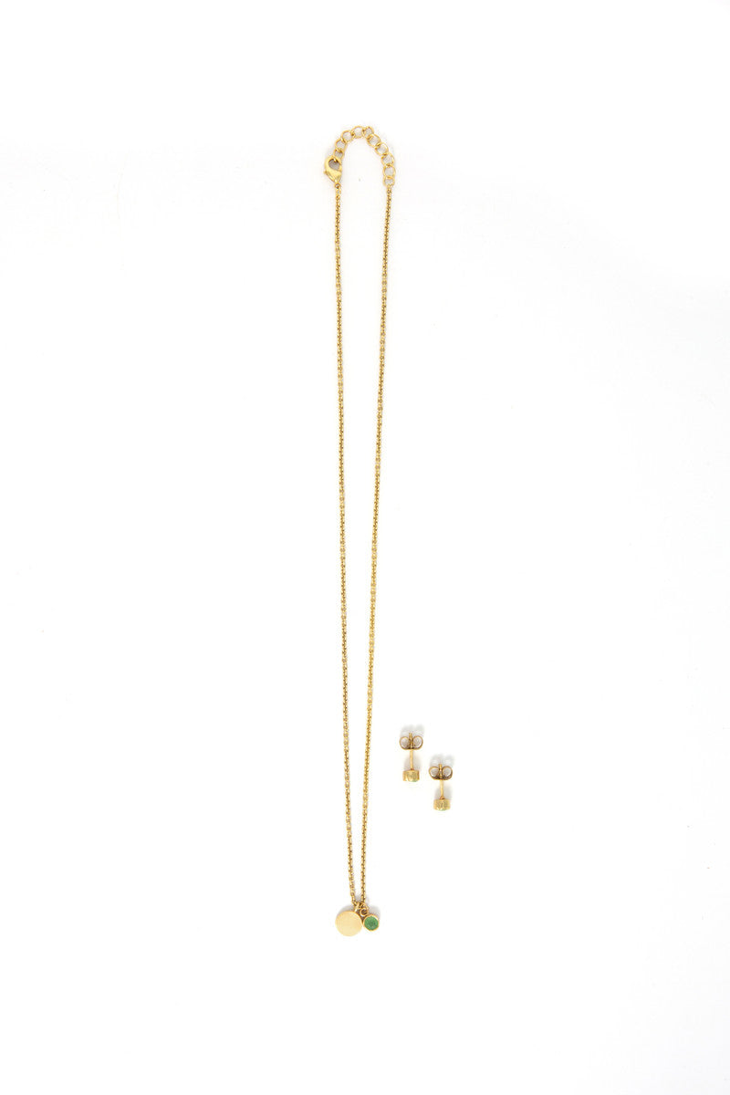Full Collection: Birthstone Crystal Necklace and Earring Set