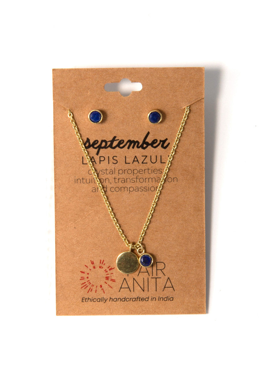 Full Collection: Birthstone Crystal Necklace and Earring Set