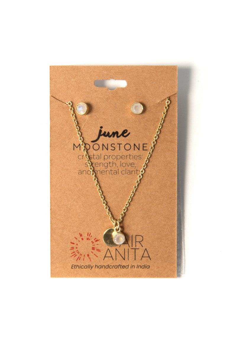 Full Collection: Birthstone Crystal Necklace and Earring Set