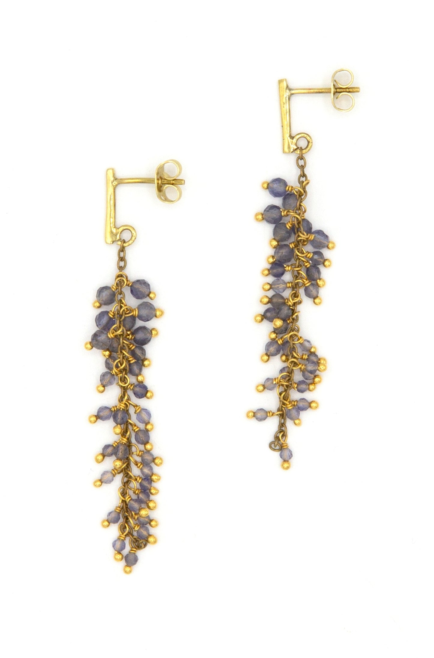 Iolite Cluster Earrings