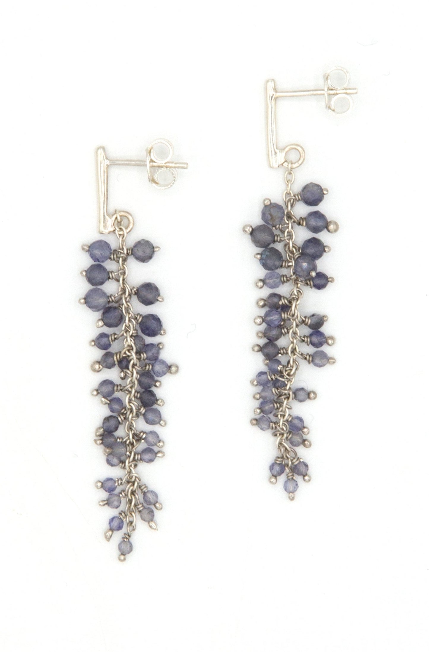 Iolite Cluster Earrings