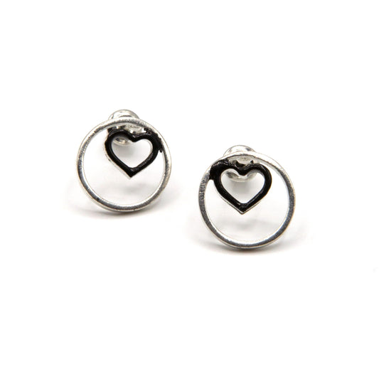 Heart Within Stud Earrings