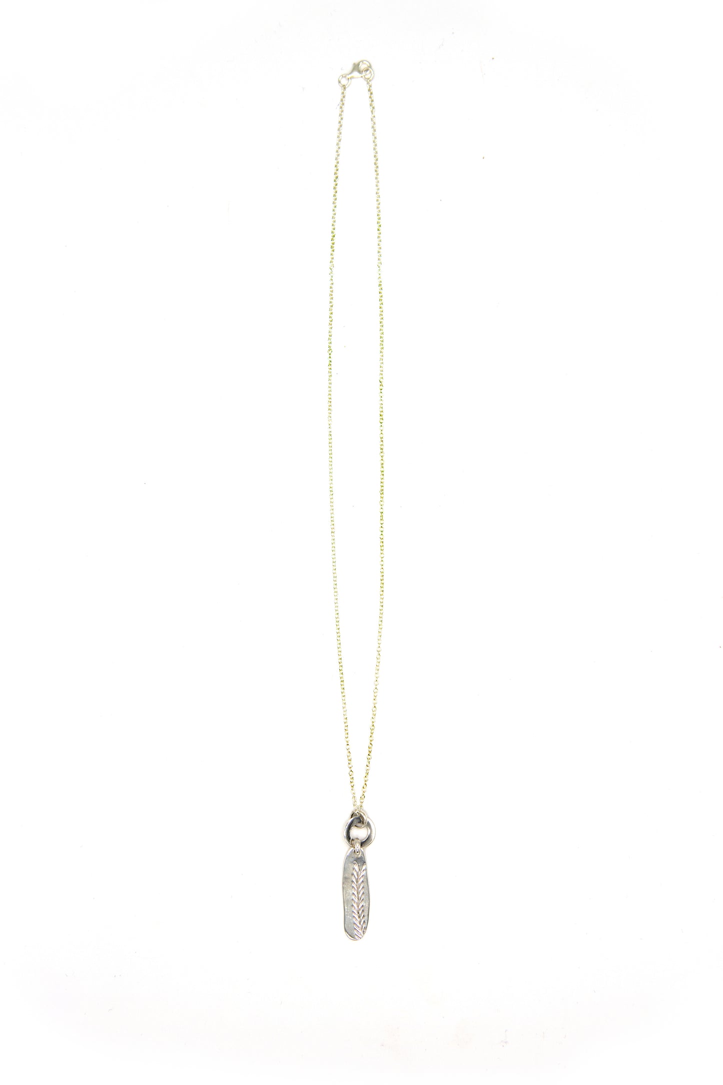 Wild Grass Sterling Silver Pendant Necklace
