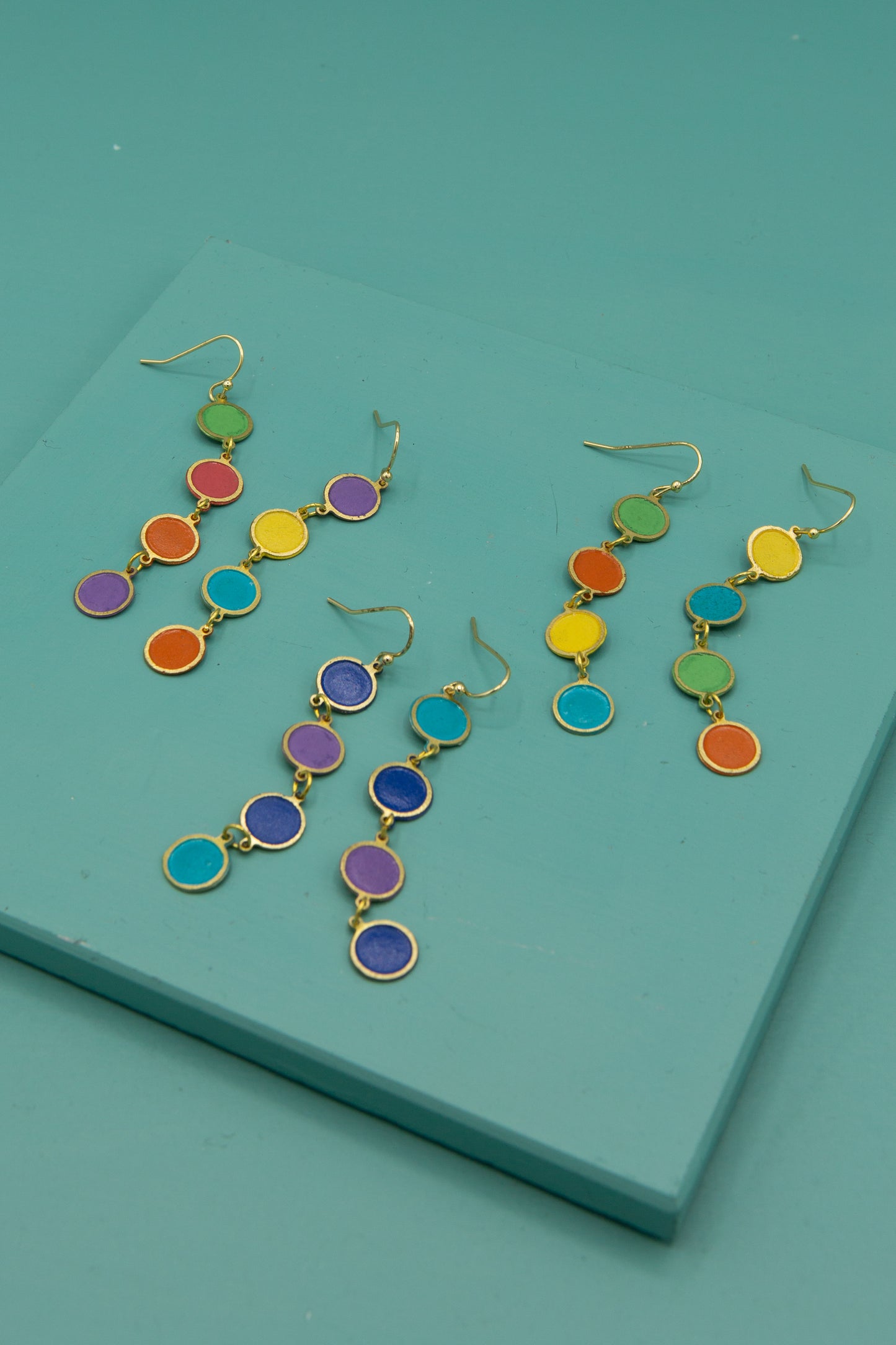 Color Study Enamel Earrings