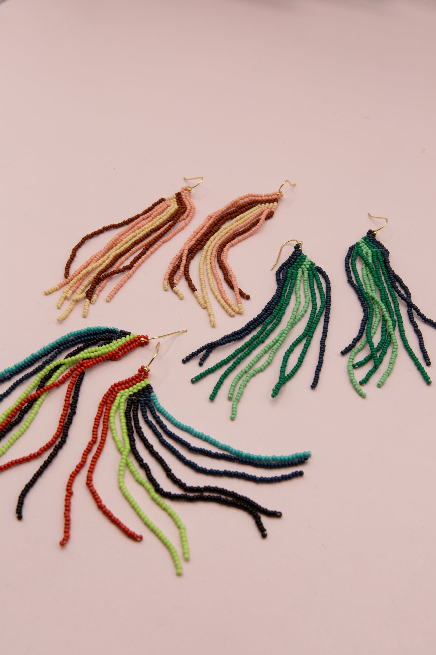 Beaded Fringe Earrings