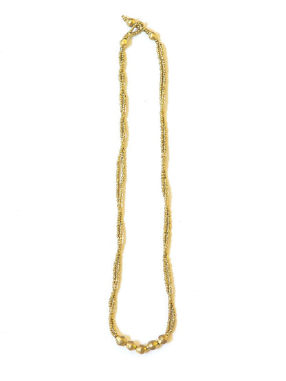 brass beaded bombshell necklace | Fair Anita