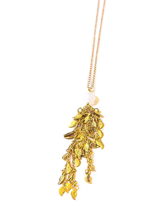 leaf tassel necklace | Fair Anita
