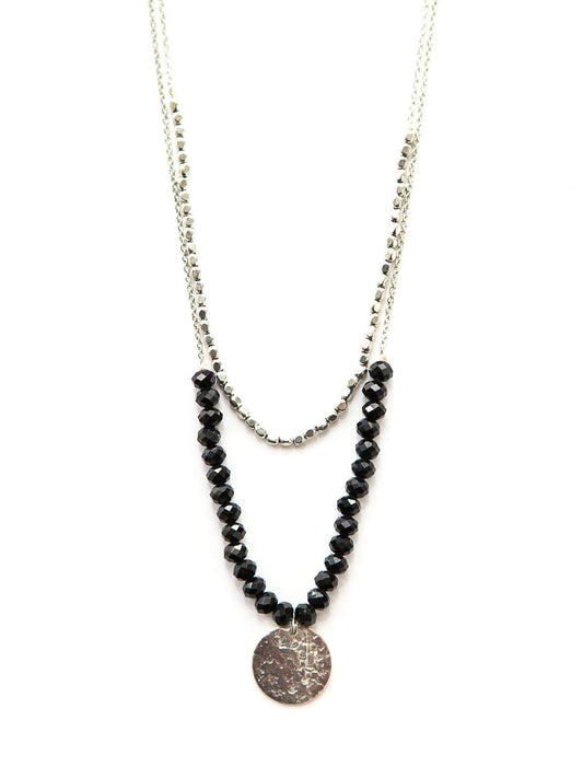 Black Beaded dainty Convertible Necklace | Fair Anita