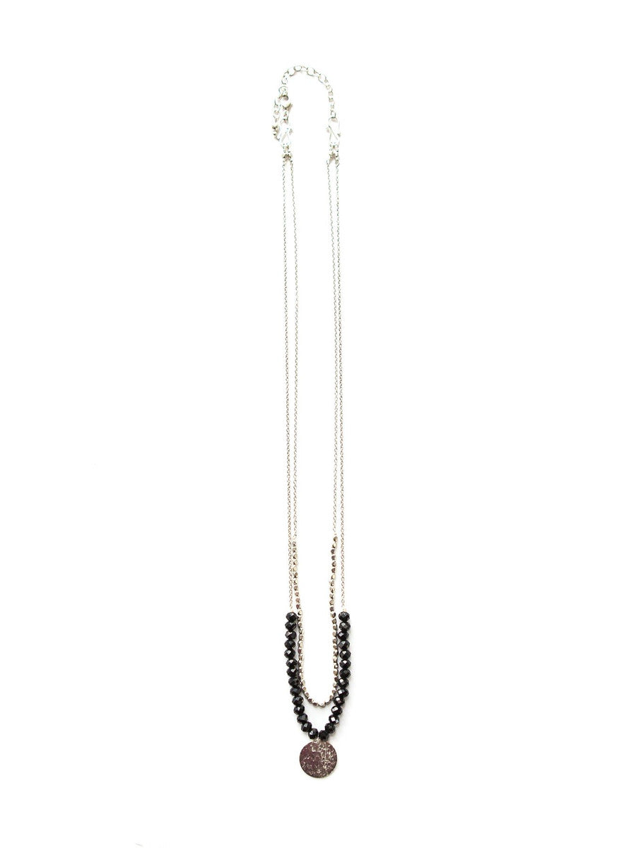 Black Beaded dainty Convertible Necklace | Fair Anita