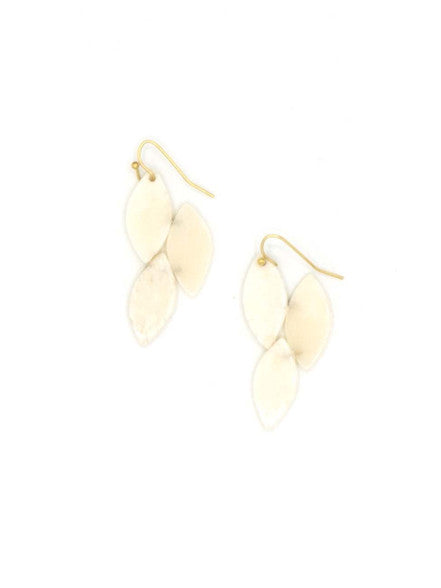 Bone Leaf Earrings