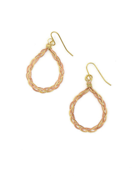 Braided Loop Teardrop Earrings