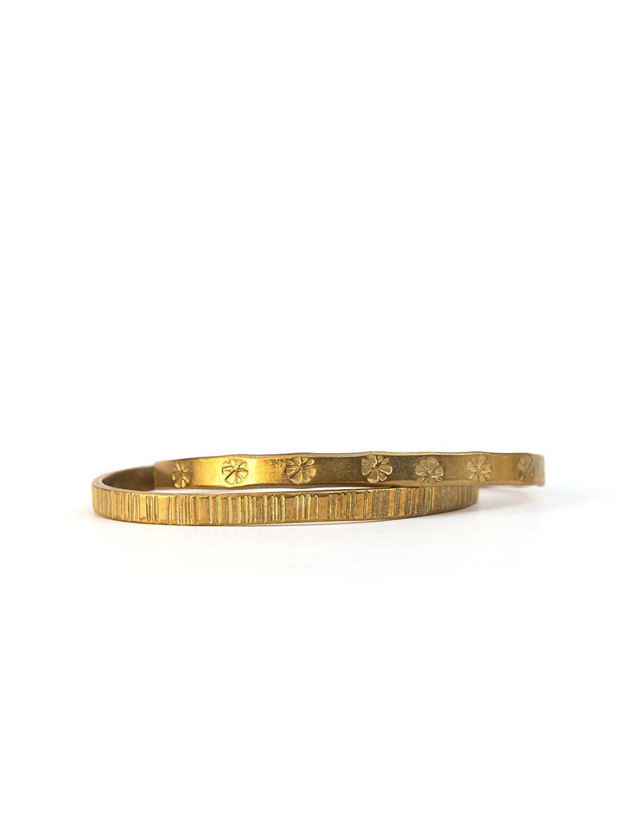 Stamped Brass Cuff Bracelet