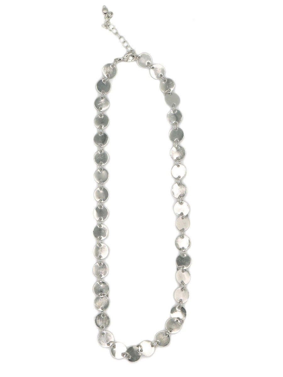 disc chain short necklace_Fair Anita