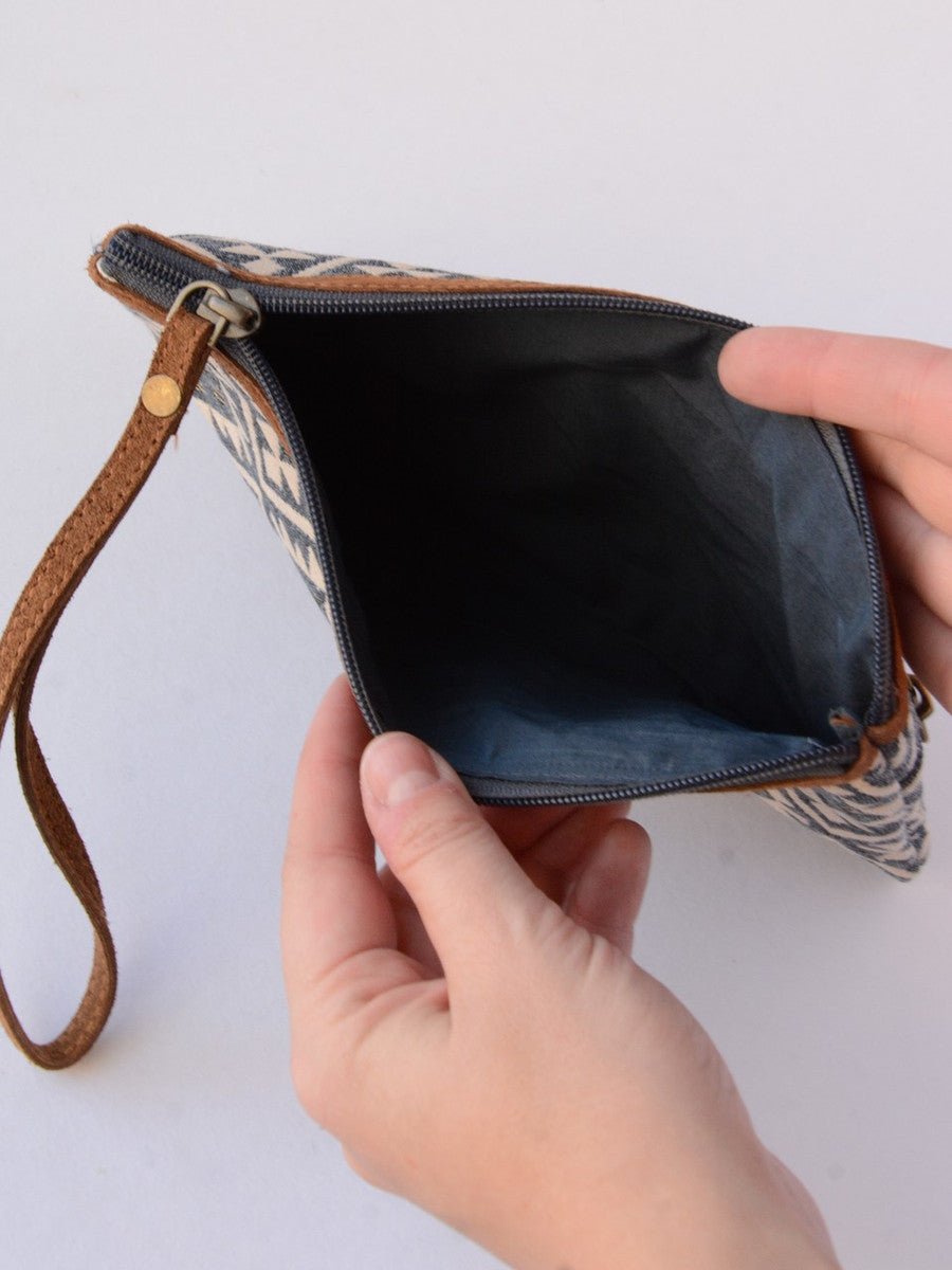 upcycled fabric clutch | Fair Anita