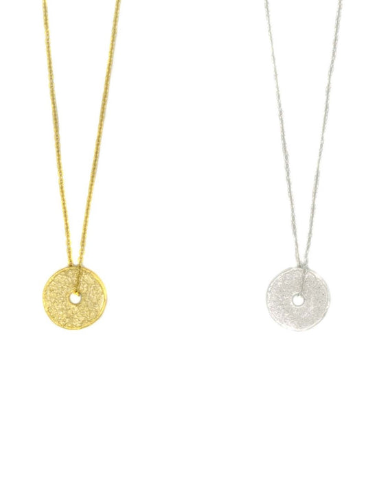 hammered faux coin necklace | Fair Anita