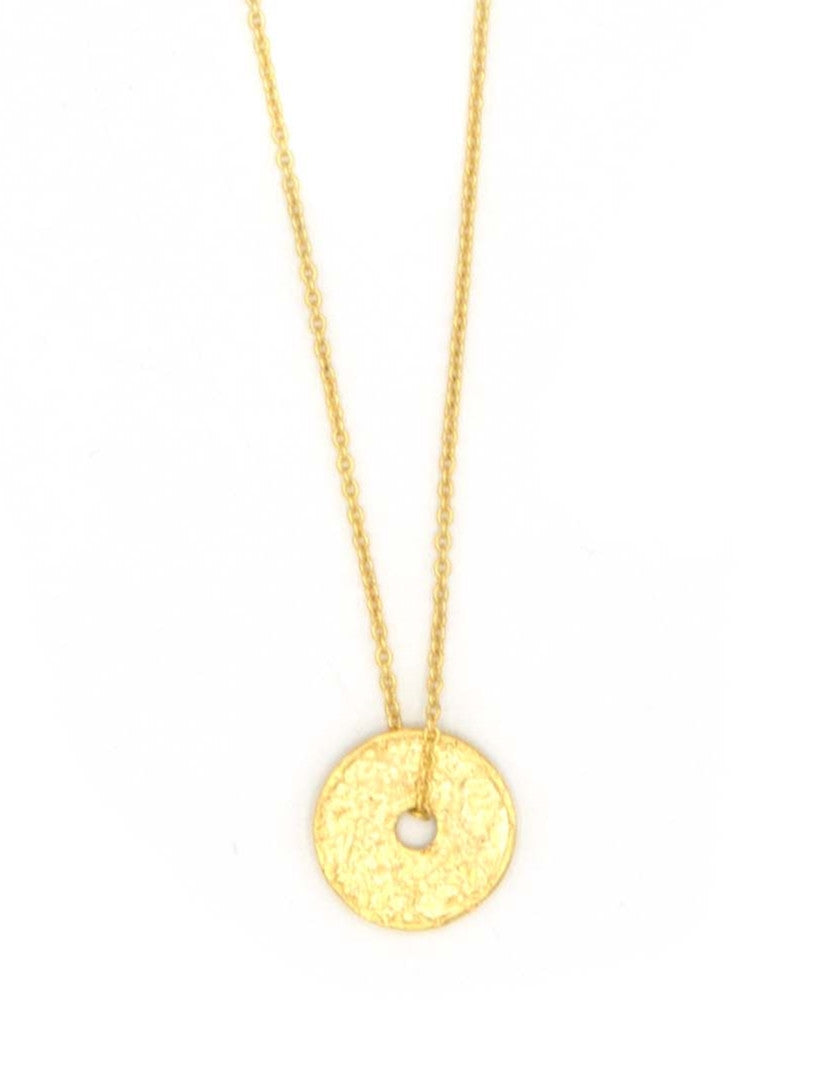 hammered faux coin necklace | Fair Anita