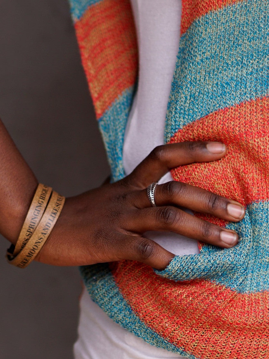 Fair trade leaf ring in silver | Fair Anita