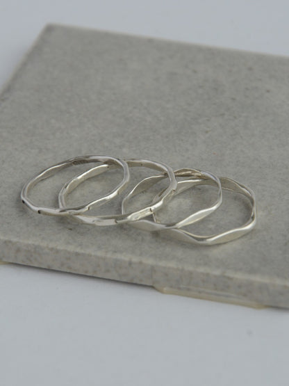 Thin sterling silver stacking rings | Fair Anita