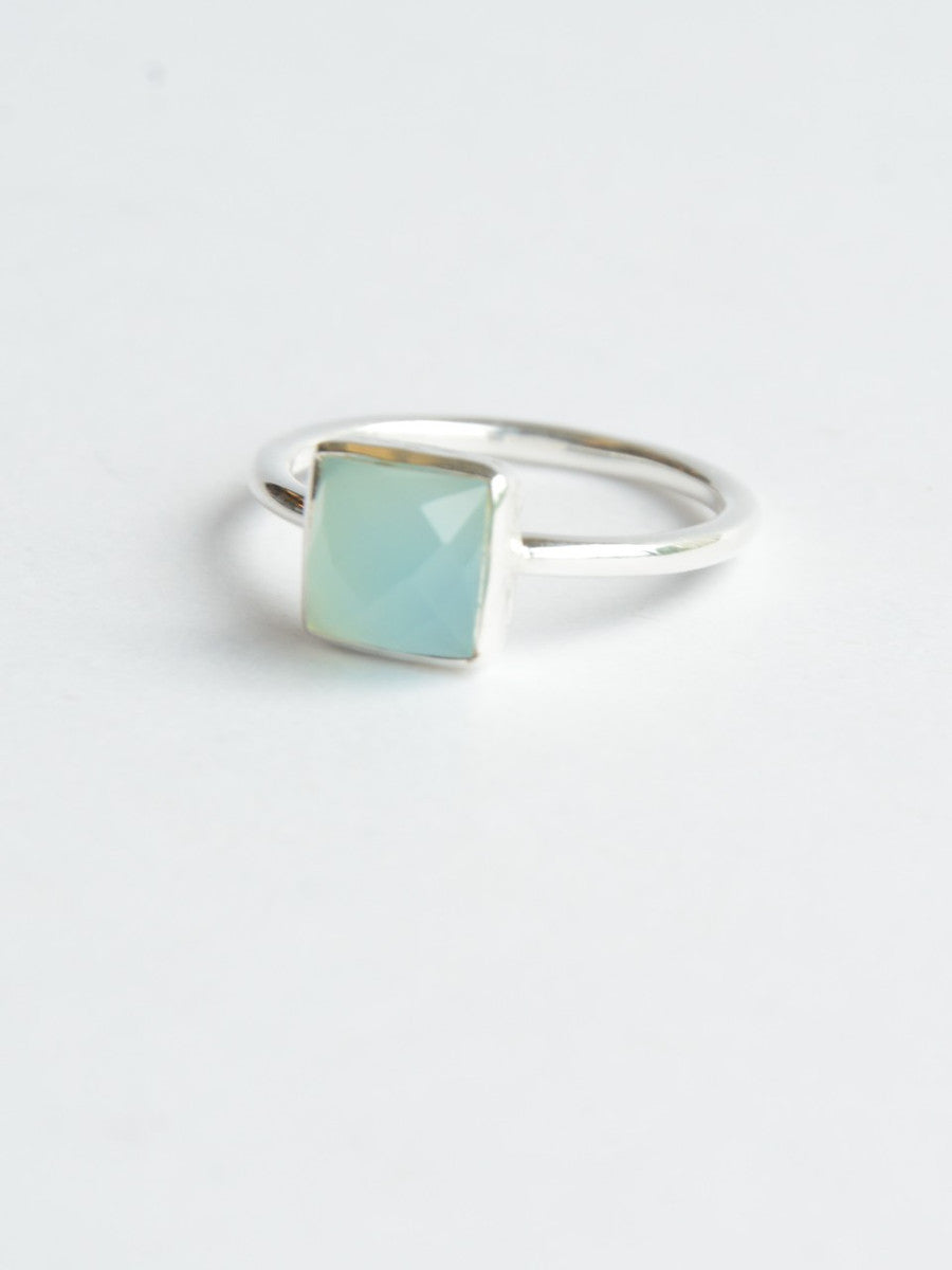 Sterling silver and aqua stone ring | Fair Anita