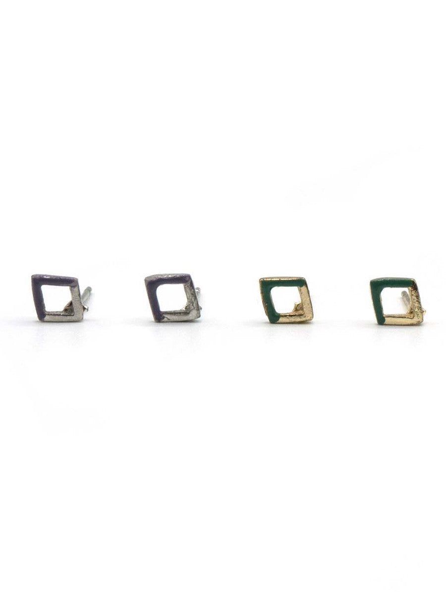 tiny colorful geometric studs | Fair Anita