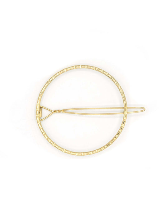 oversized open circle brass barrette | Fair Anita