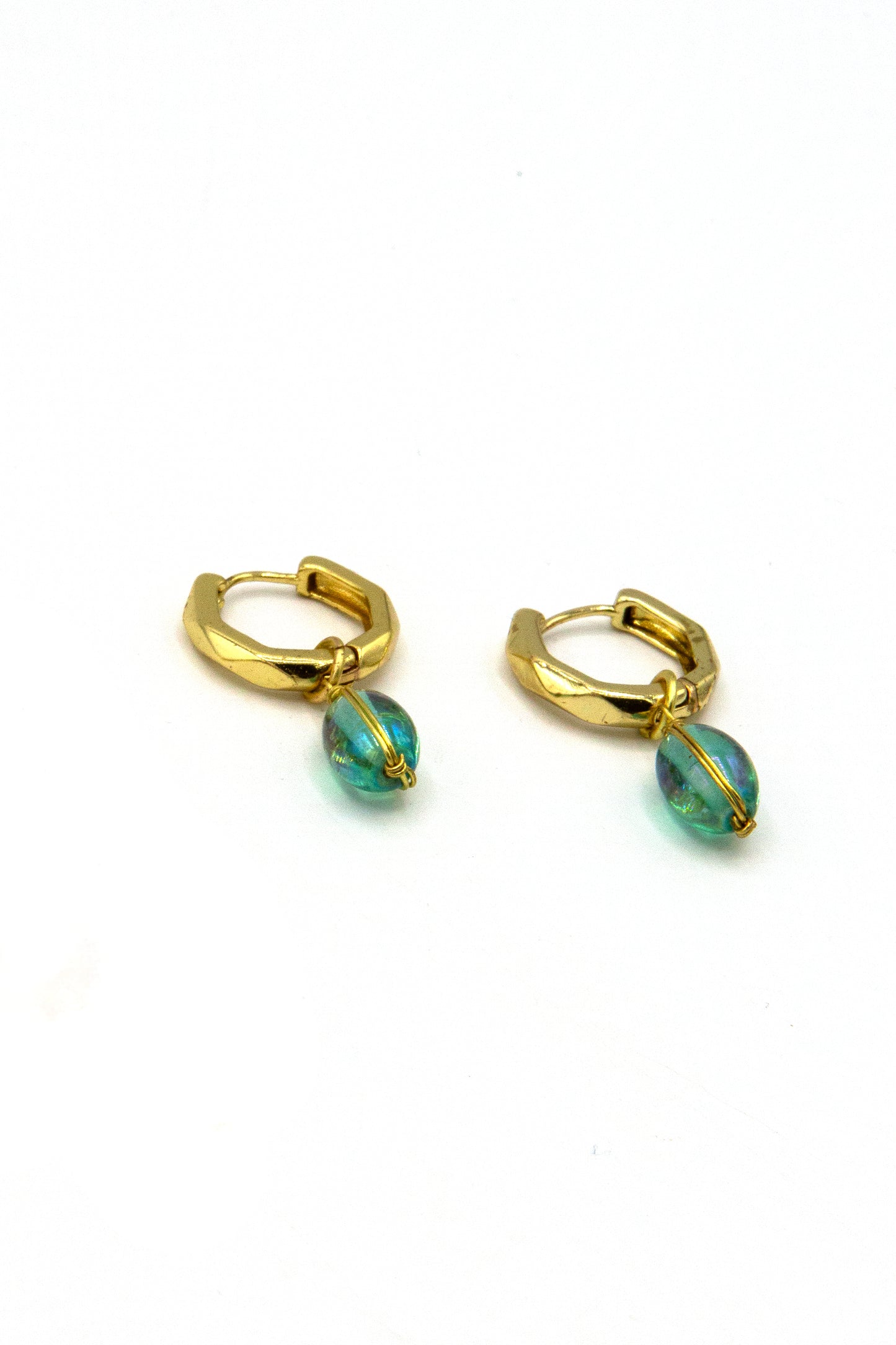 Faceted Pendant Hoops
