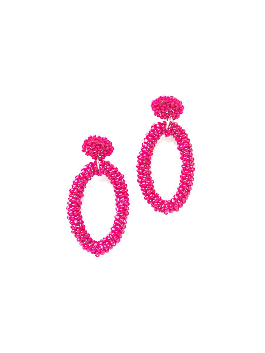 beaded loop studs berry | Fair Anita