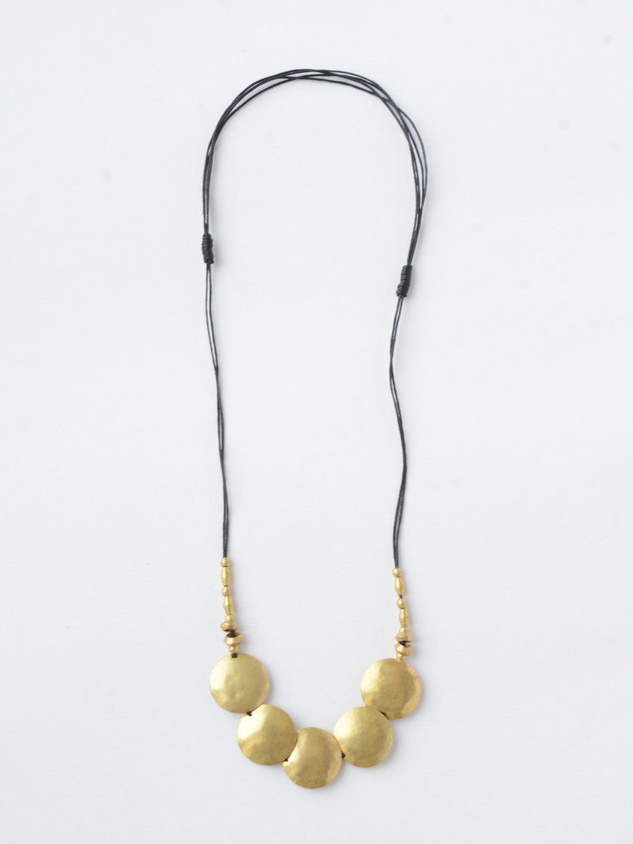 Artillery adjustable long brass artillery necklace | Fair Anita