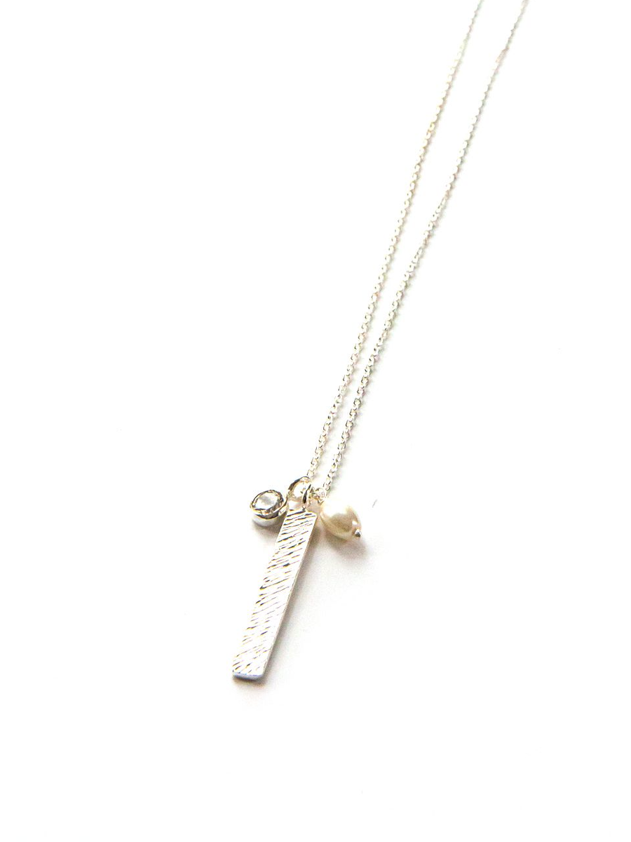 hammered rectangle multi pendant necklace | Fair Anita