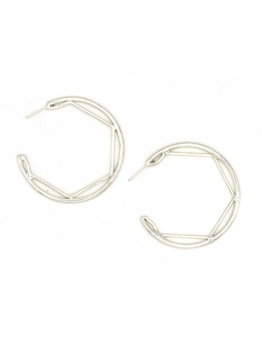 affordable + ethical hexagon statement hoops | Fair Anita