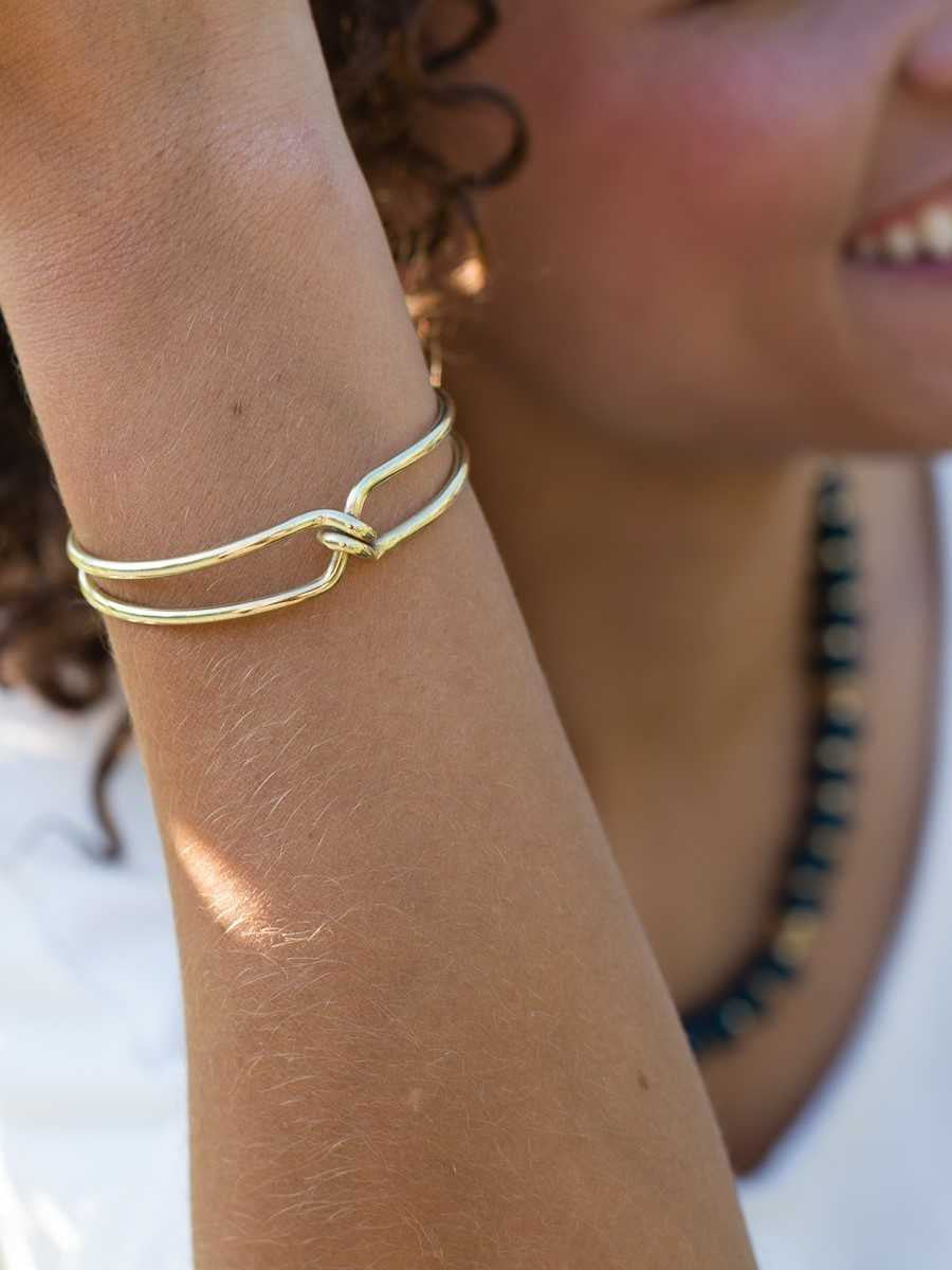 Knotted Cuff - Brass