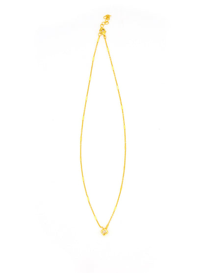 gold dainty necklace with cubic zirconia pendant | Fair Anita