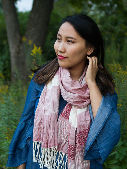 Light pink patterned scarf | Fair Anita