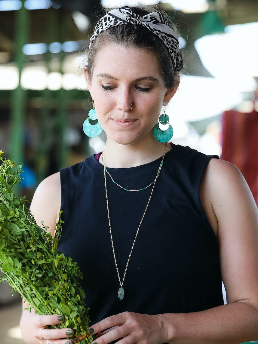 Long Uncut Stone Necklace | Fair Anita