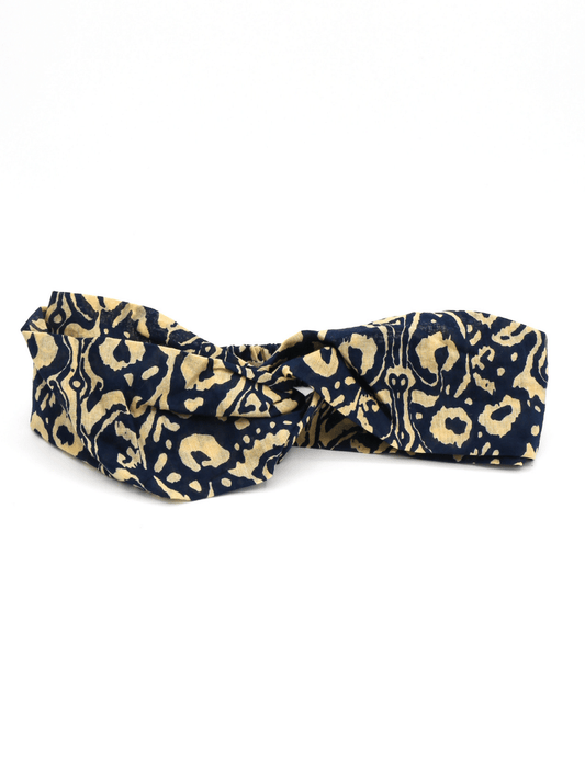 fair trade elastic knot headband blue | Fair Anita