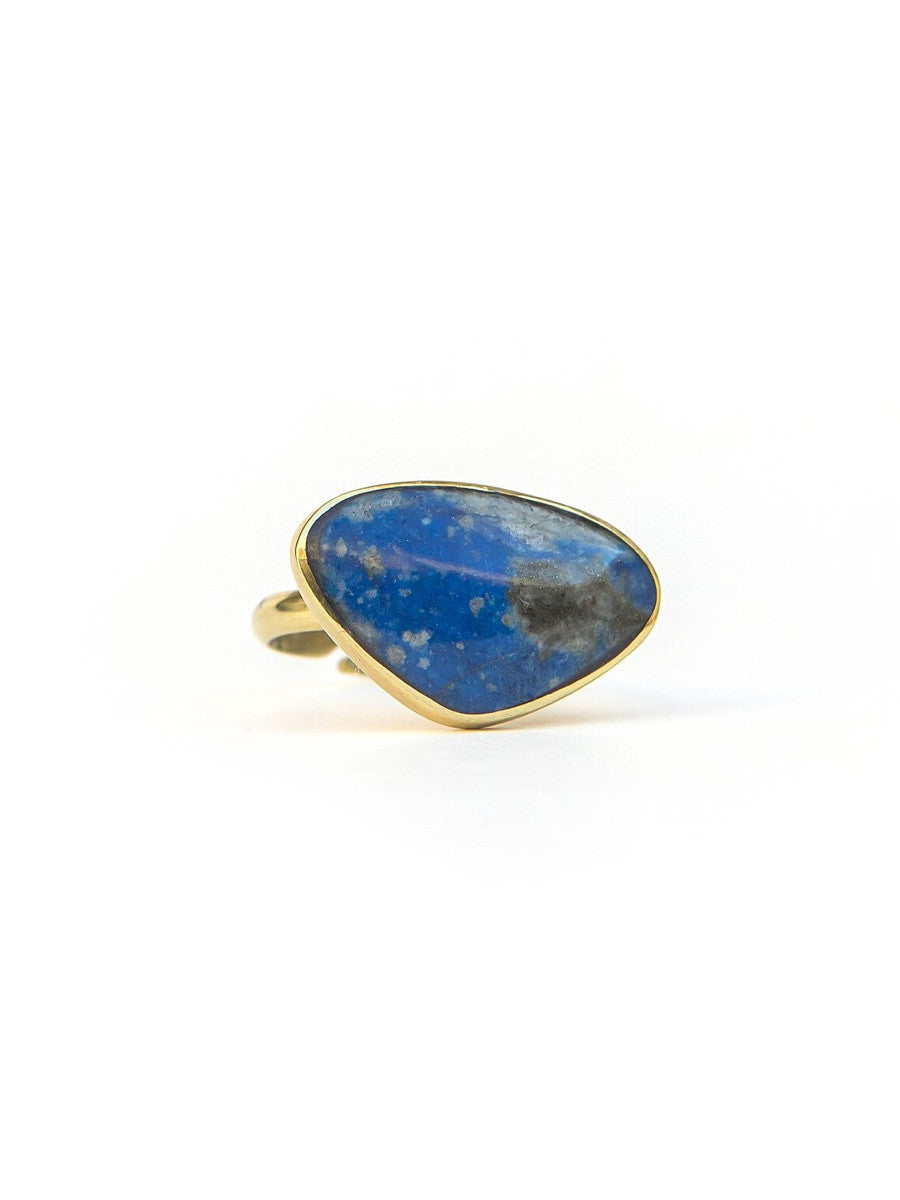 Lapis and Brass Large Ring| Fair Anita