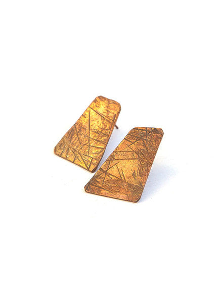 Maura Copper Stud Earrings