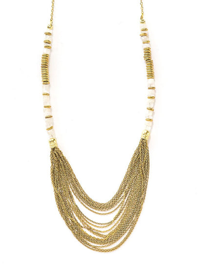 art deco many strands brass necklace | Fair Anita