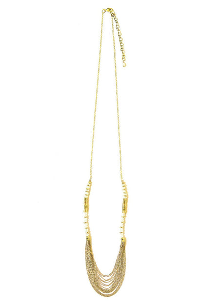 art deco many strands brass necklace | Fair Anita