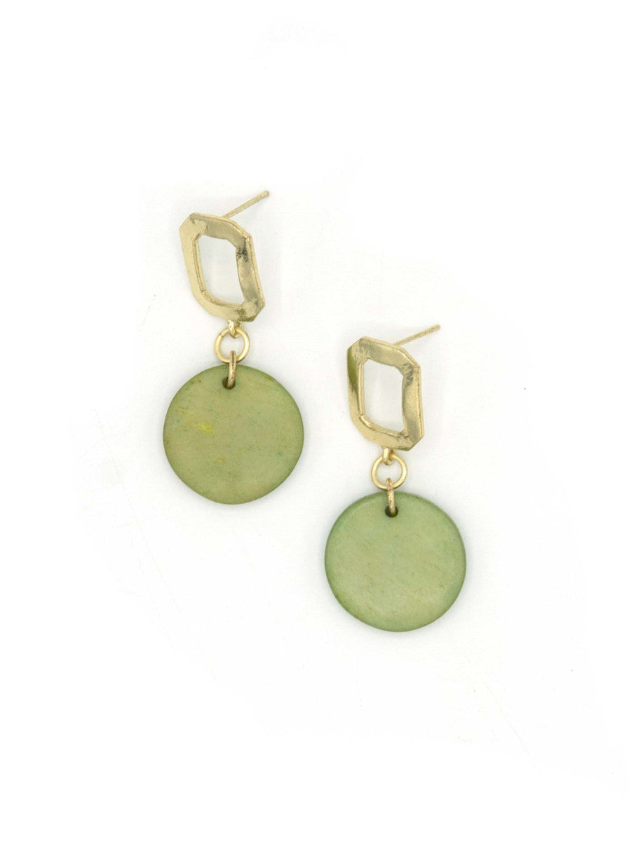 light green mid mod earrings | Fair Anita