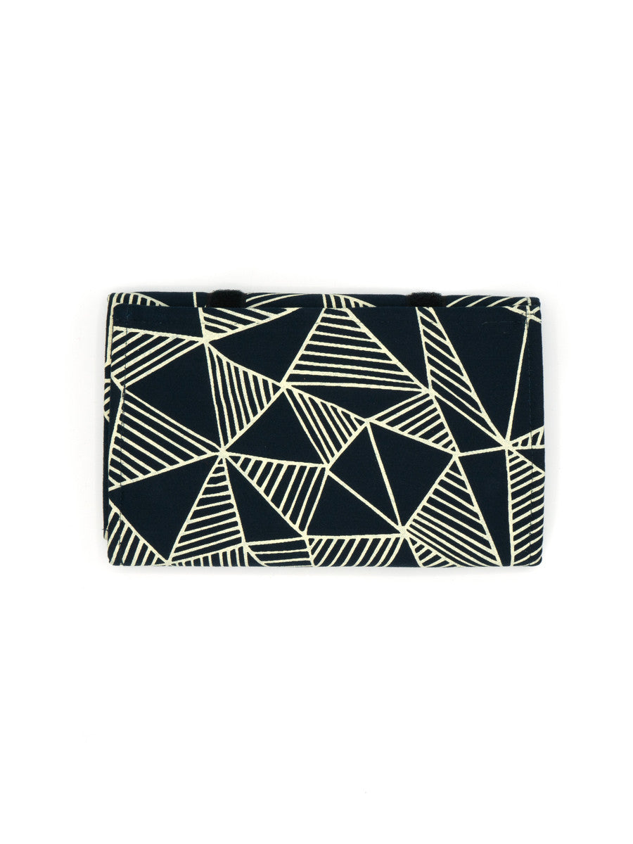 Wayfarer Jewelry Roll - Geometric Navy