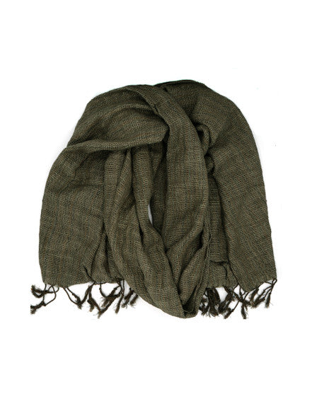 Woven Simplicity Scarf - Moss