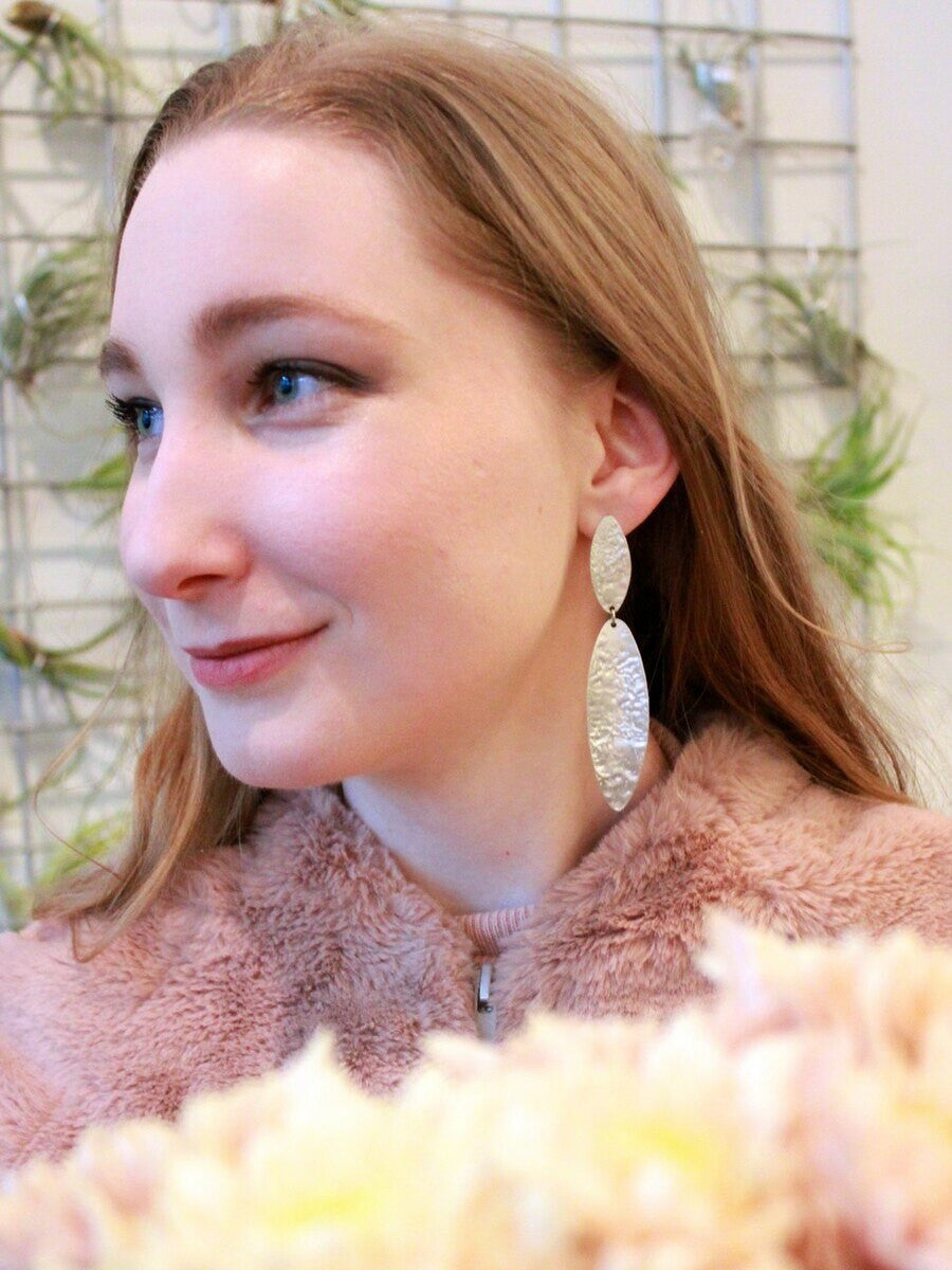 art deco hammered earring | Fair Anita